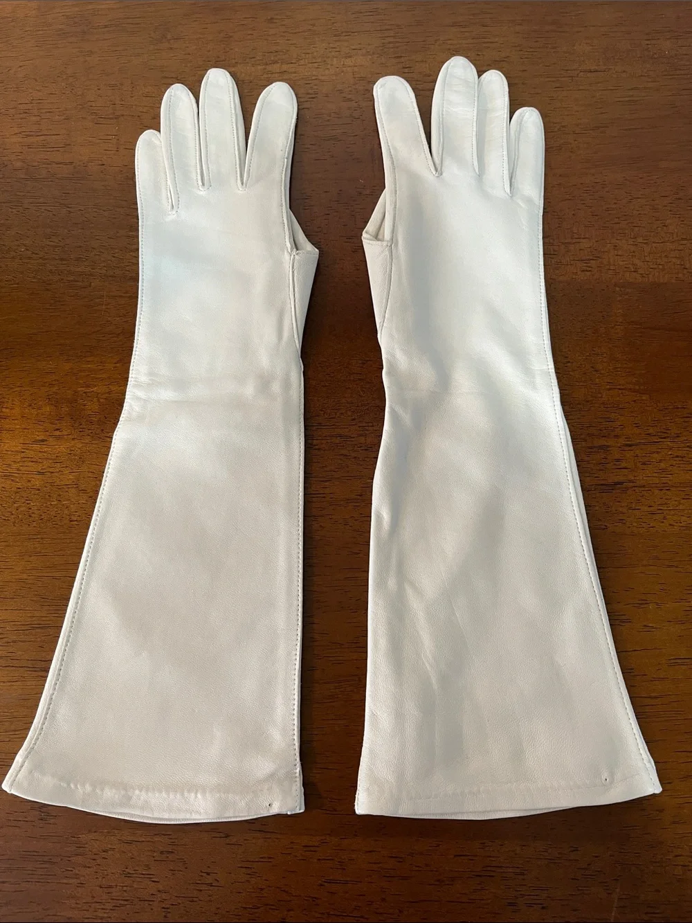 Long White Opera Gloves - Classic Nylon